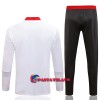 CR Flamengo Training Huppari Suits 2021-22 Neljännes Zip Valkoinen - Miesten